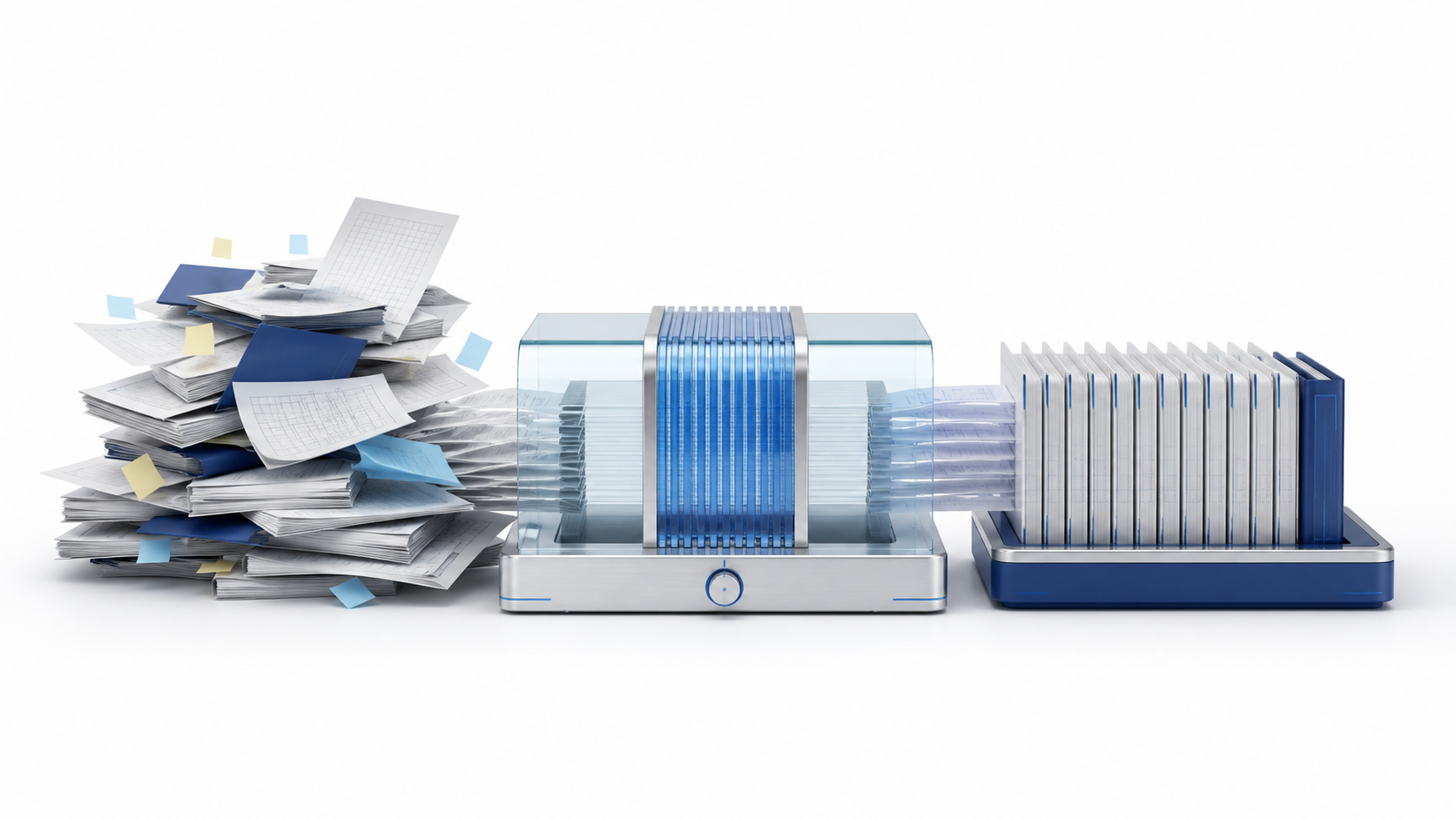 Documentos desorganizados transformados em um Blueprint limpo e estruturado